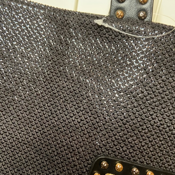 NWT large Black shimmery bag. 16 x 13 w/bonus bag - Picture 3 of 7